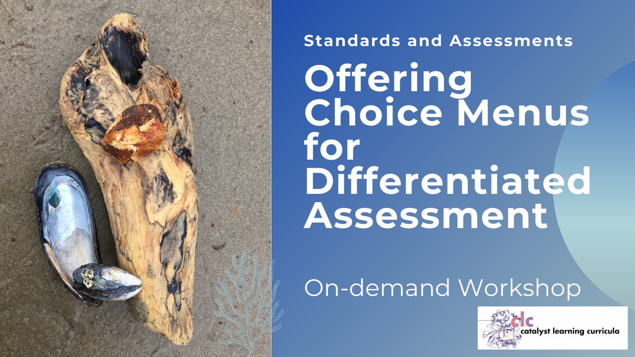 Standards-based Grading Series:  Offering Choice Menus for Differentiated Assessment (On-demand)